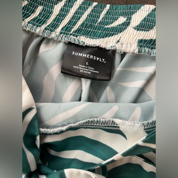 Summersalt The Silky Wrap Shorts green palm size L - Picture 3 of 8